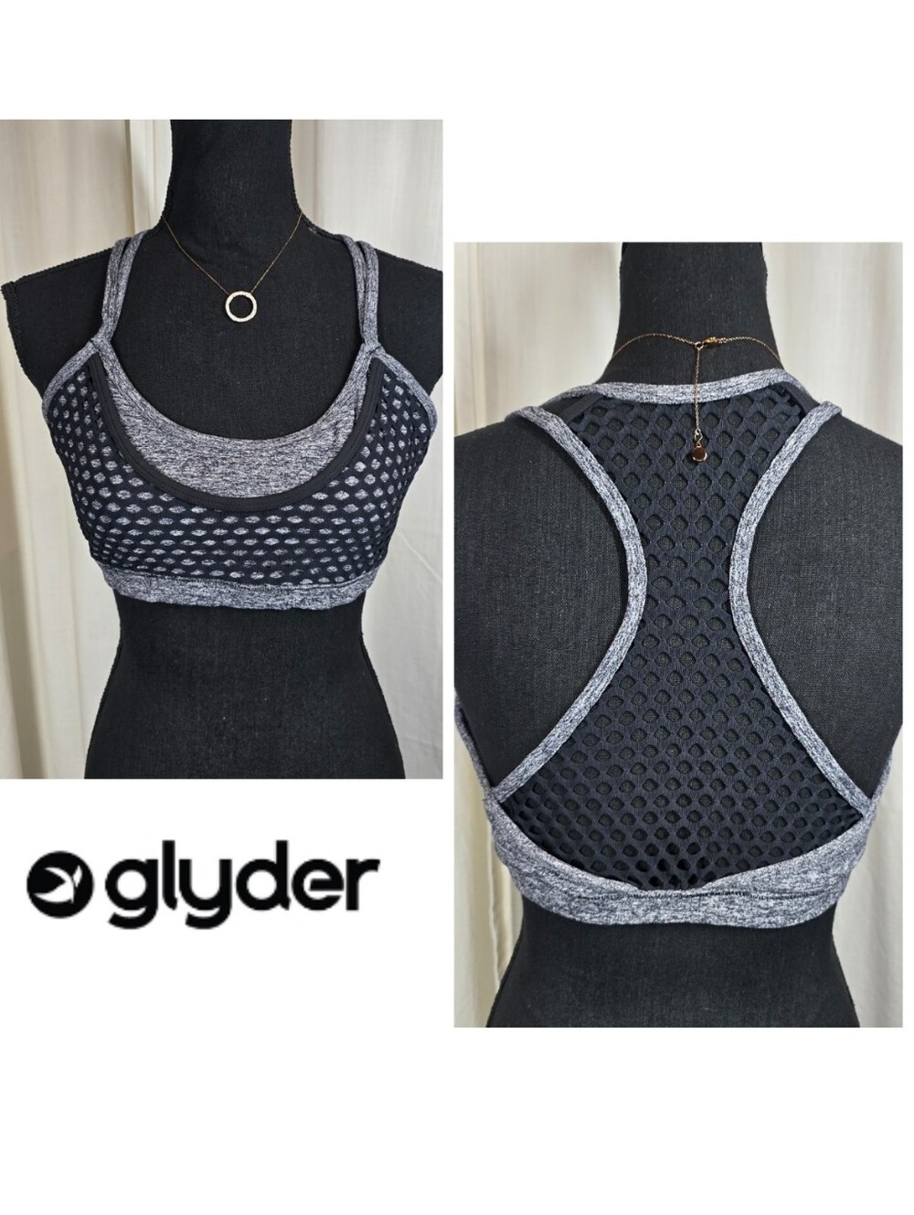Glyder Mesh-overlay Yoga Sports Bra
